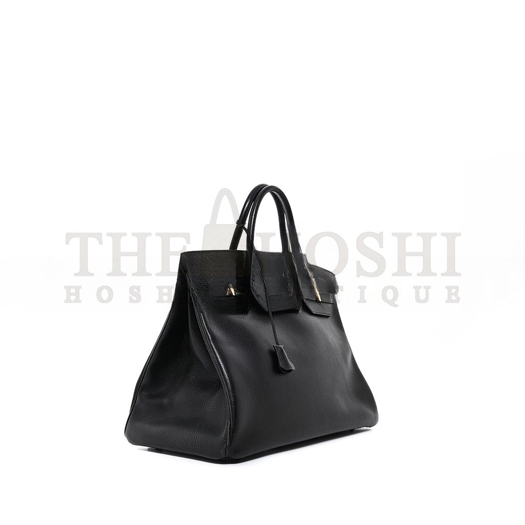 H**me5 BIRKIN 40 TOGO LEATHER BLACK GOLD BUCKLE WS3148 (40*30*21cm) Master Quality